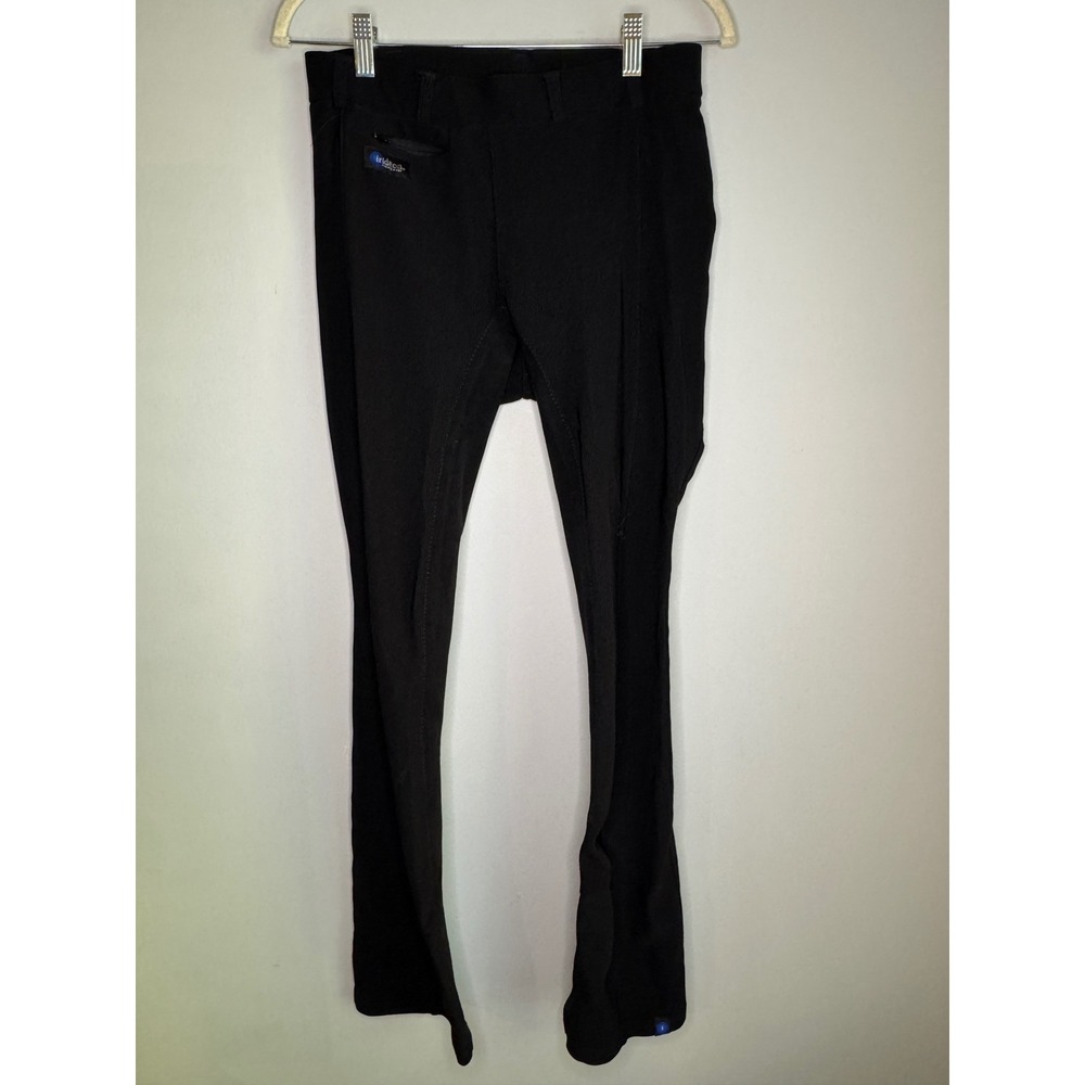 Irideon Riding Wear Black Full Seat Ribbed Equestrian Breeches XL Made in USA